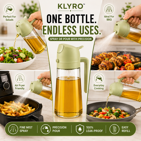 KLYRO™ 2-in-1 Oil Dispenser – Spray & Pour