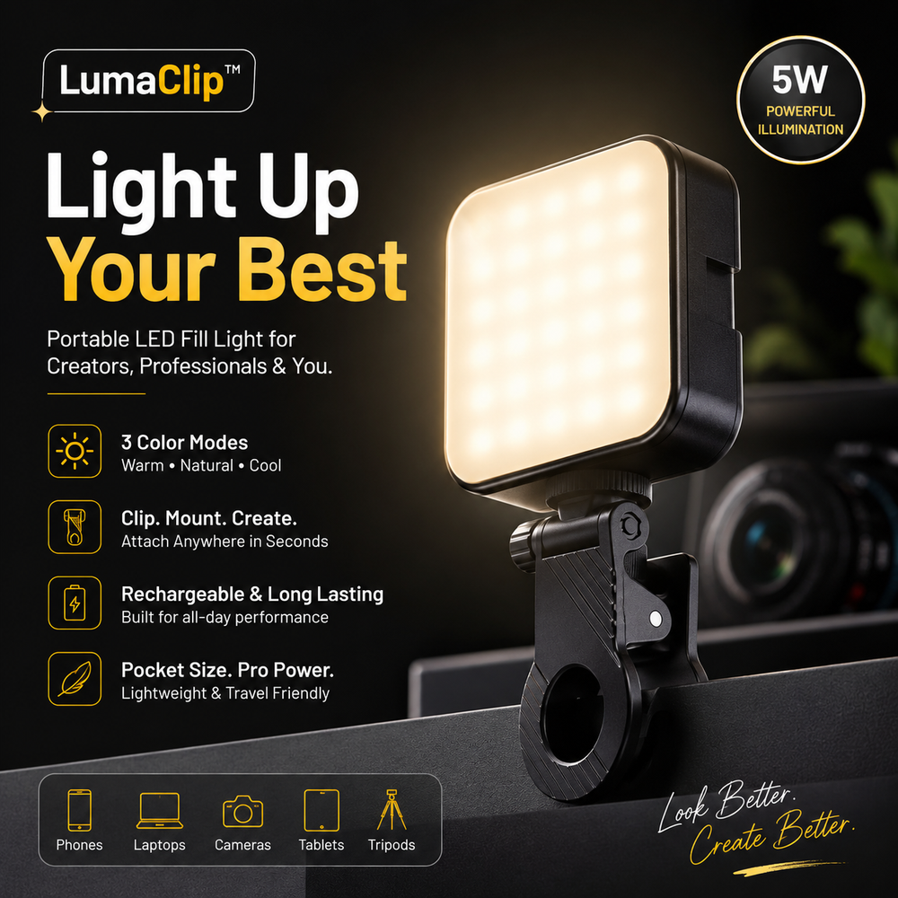 LumaClip™ – Portable LED Fill Light